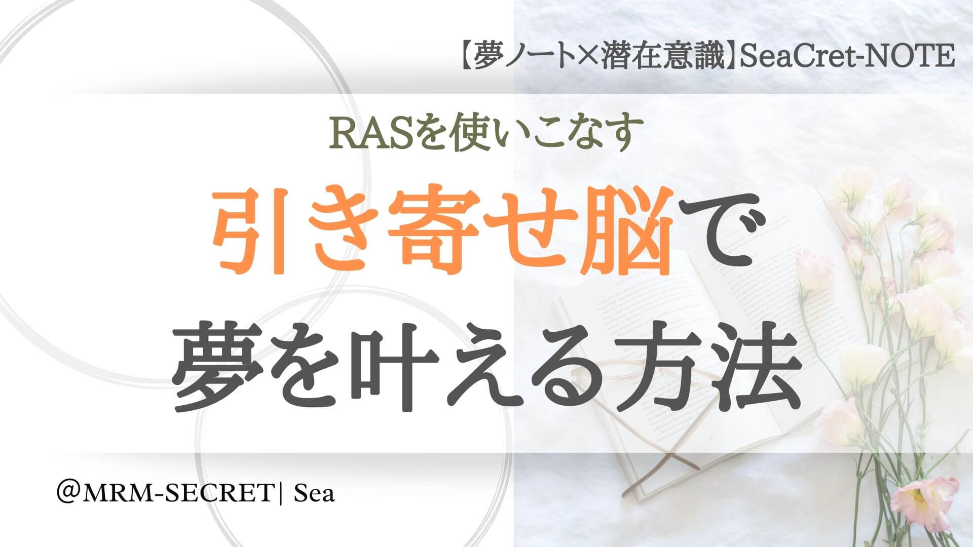 Rasシステム 引き寄せ脳の使い方を極めて夢を叶える 潜在意識 夢ノート Seacret Note