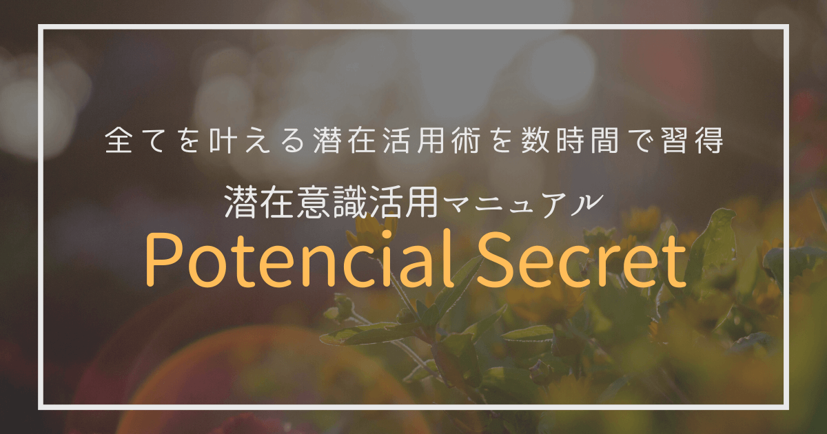 潜在意識活用マニュアル　PotencialSecret　ポテンシャルシークレット